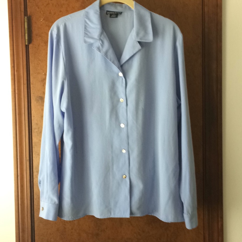 Lands End front button blouse